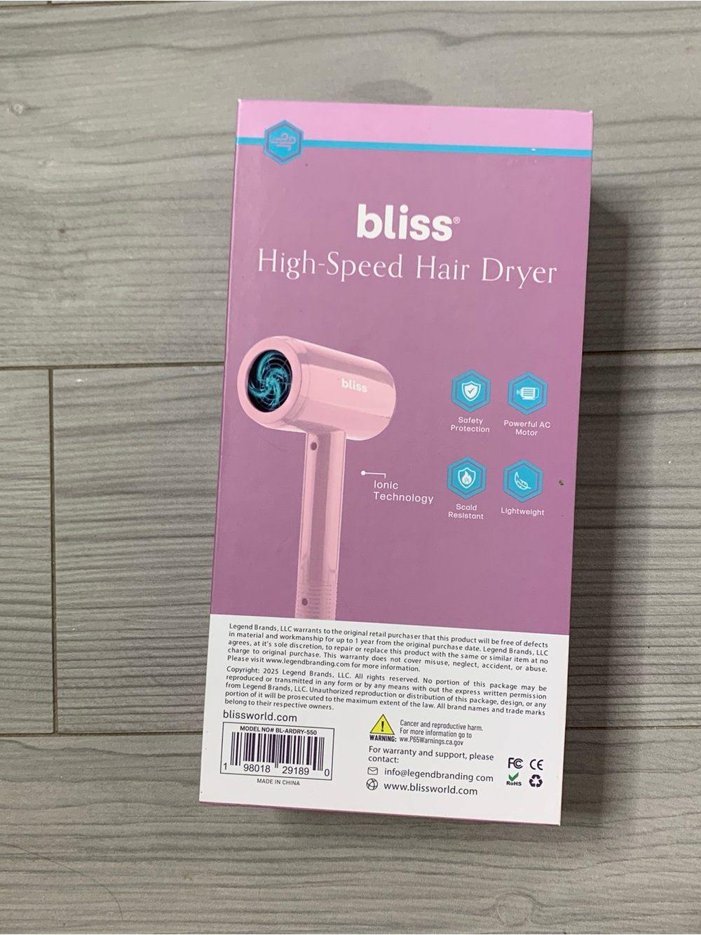 bliss Light Pink High-Speed Hair Dryer - Picture 3 of 3